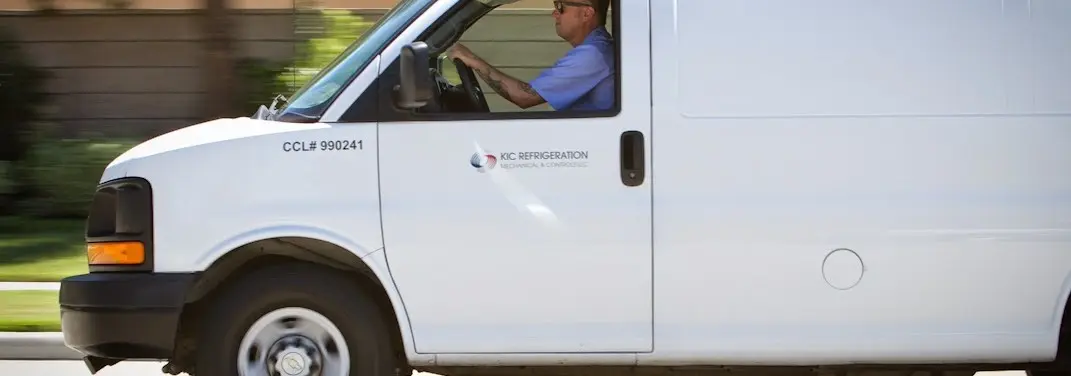 KIC Refrigeration service vehicle serving Unity area